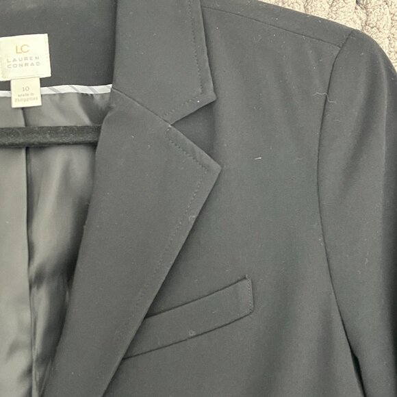 Lauren Conrad Black Tailored 3/4 Length Sleeve Blazer Size 10 - Picture 6 of 13